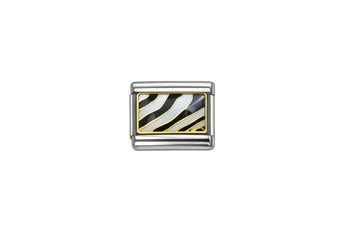 Zebra Italian Charm