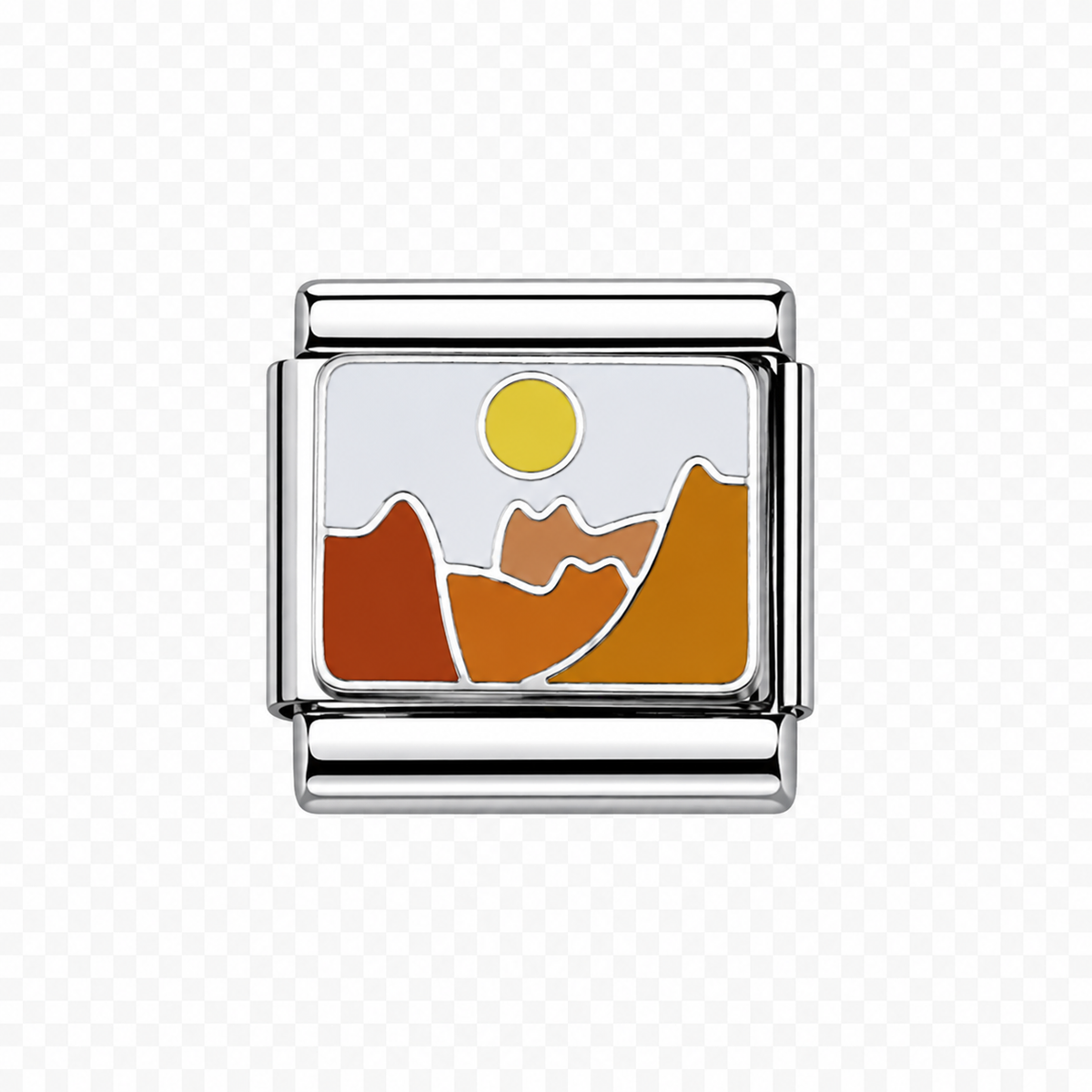 Canyon with sun Italian Charm — Silver