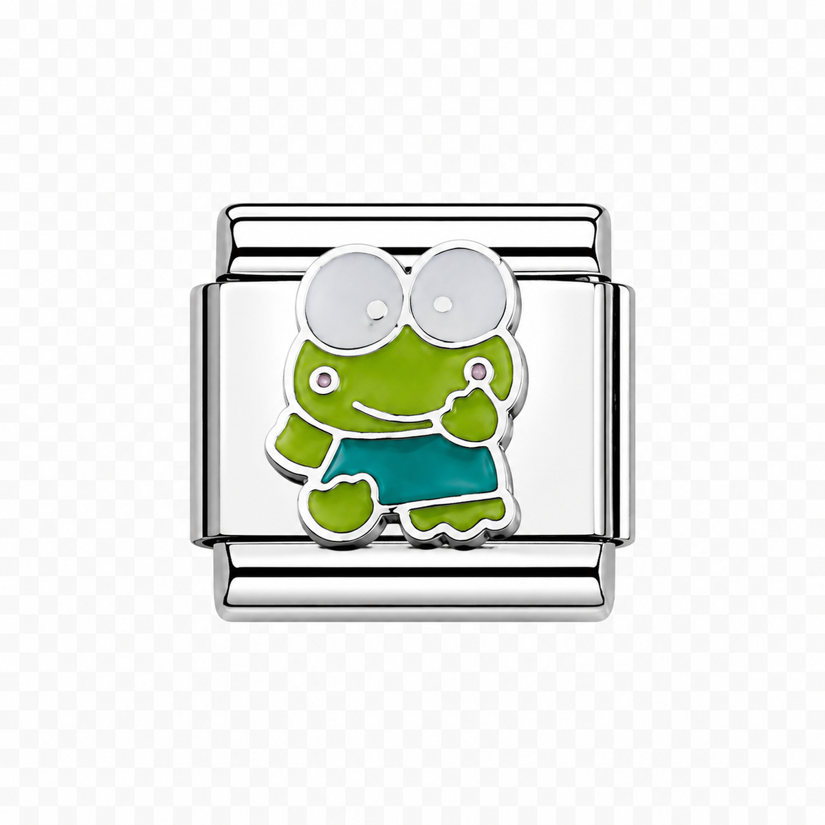 Crazy frog Italian Charm — Silver