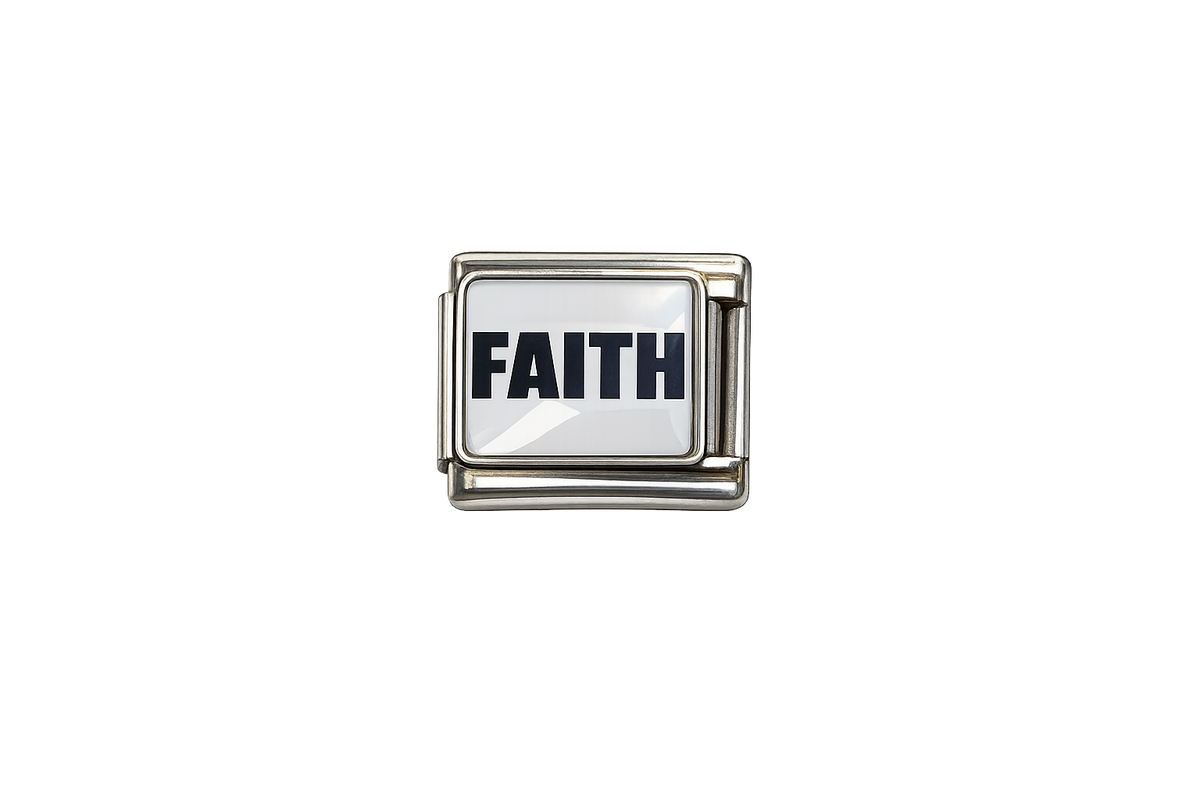 Faith Italian Charm — Silver
