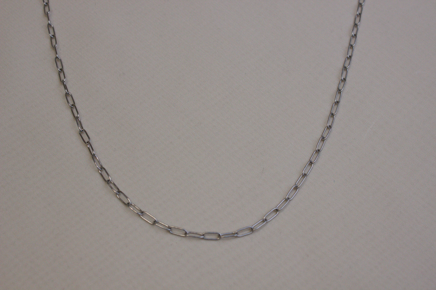 Fine Silver Paperclip Necklace