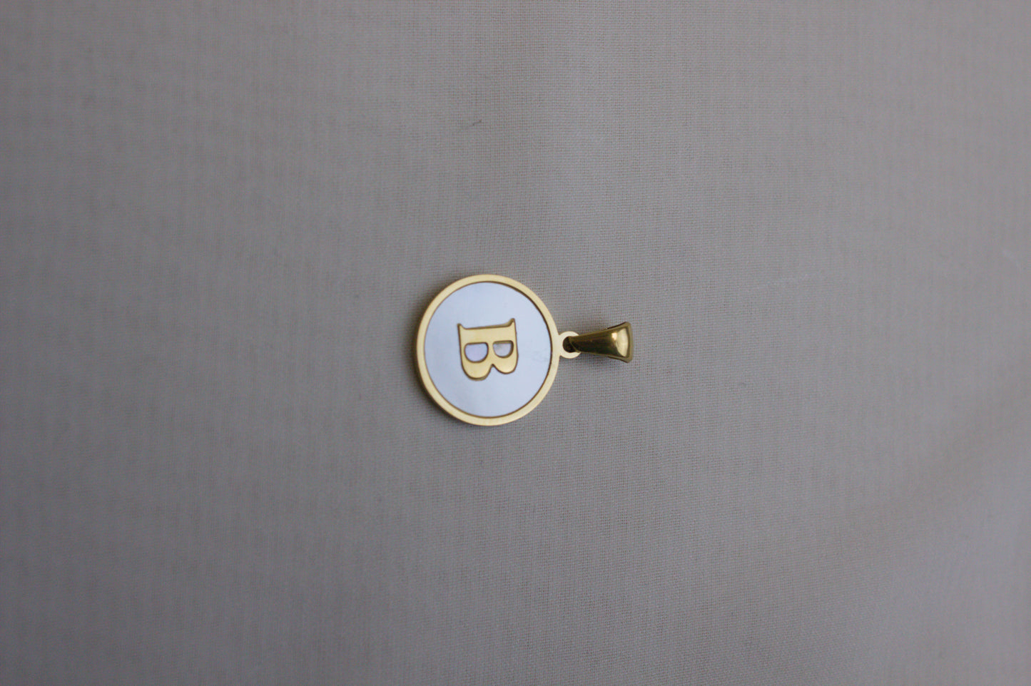 Gold Initial B Pendant Necklace