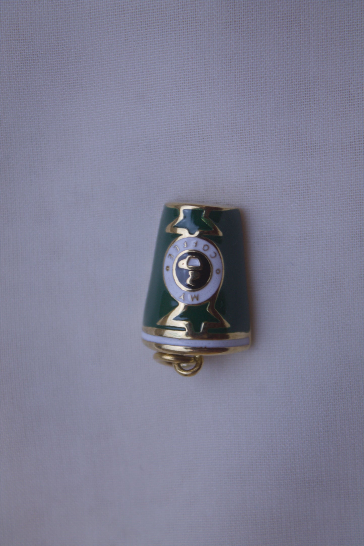 Green Enamel Iced Coffee Cup Charm