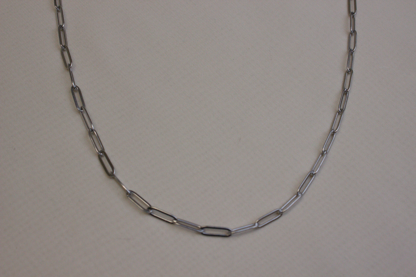 Silver Paperclip Chain Necklace