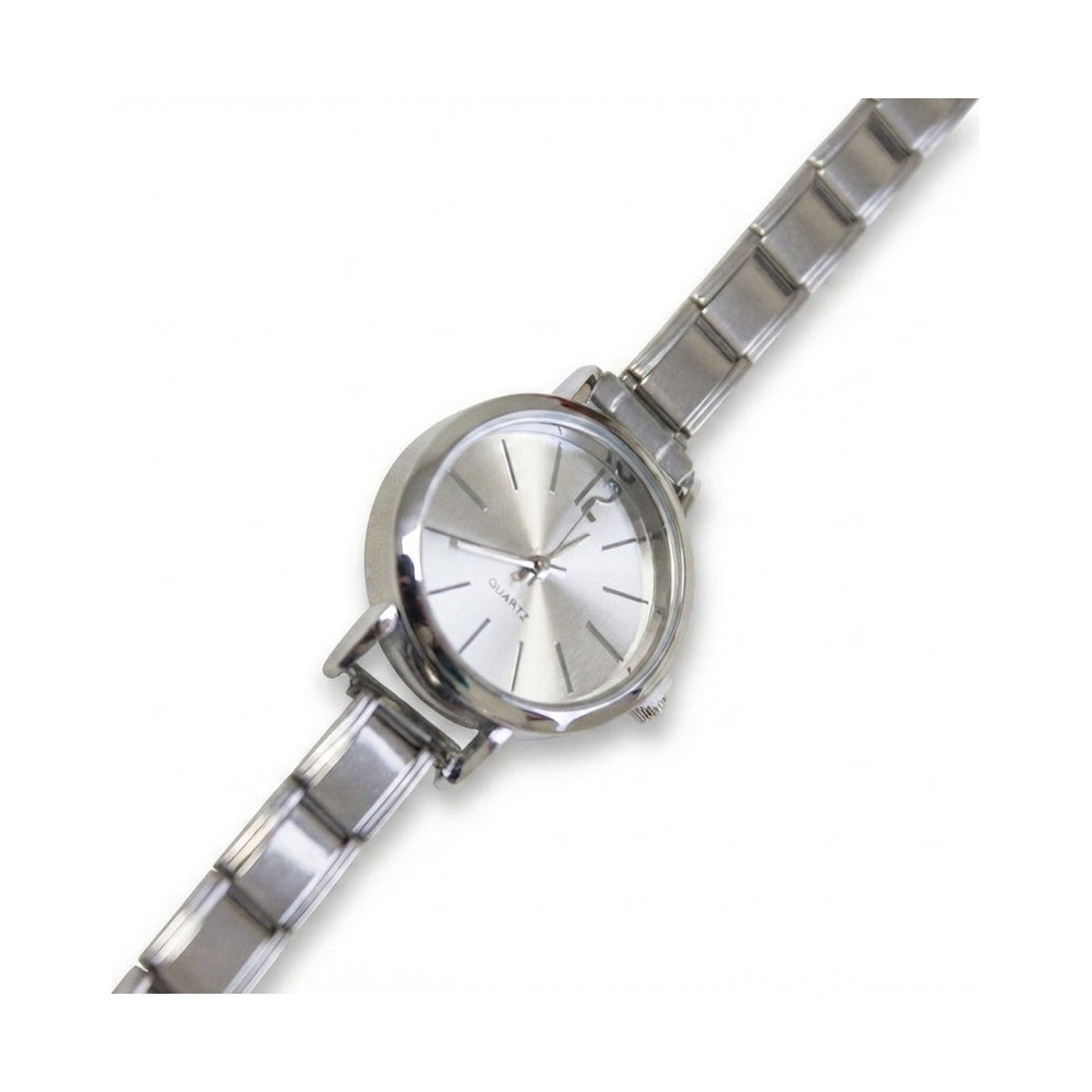 Silver Link Round Silver Dial Italian Watch