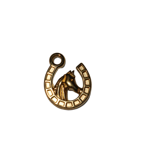Horseshoe Horse Charm