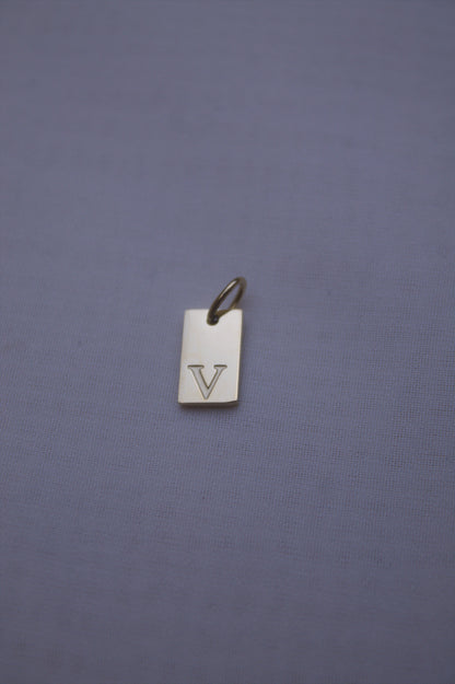 Classic Initial "V" Charm