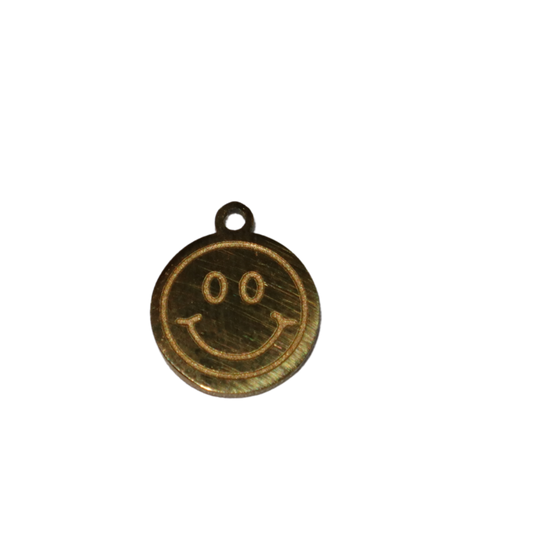 Engraved Smiley Face Charm