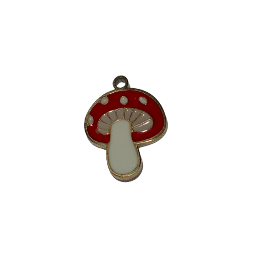 Enamel Classic Mushroom Charm