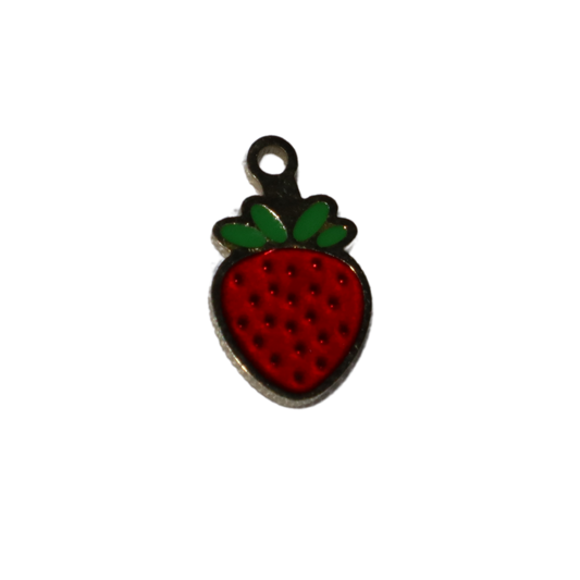 Enamel Strawberry Charm