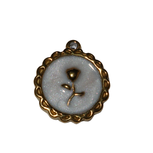 Rose Coin Charm