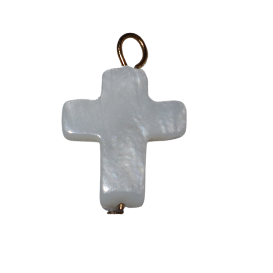 Mother of Pearl Cross Charm