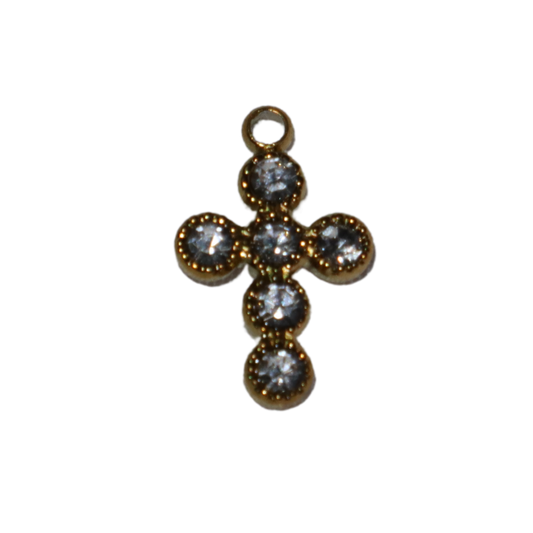 Cross with Gem Charm