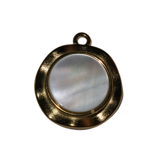 Circle Frame Mother of Pearl Charm