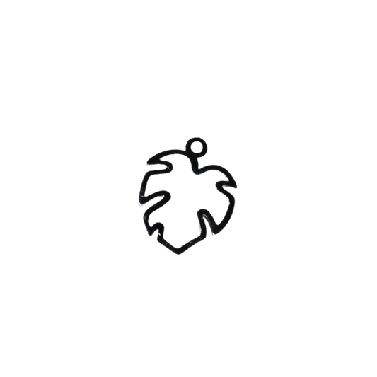 Monstera Outline Leaf Charm