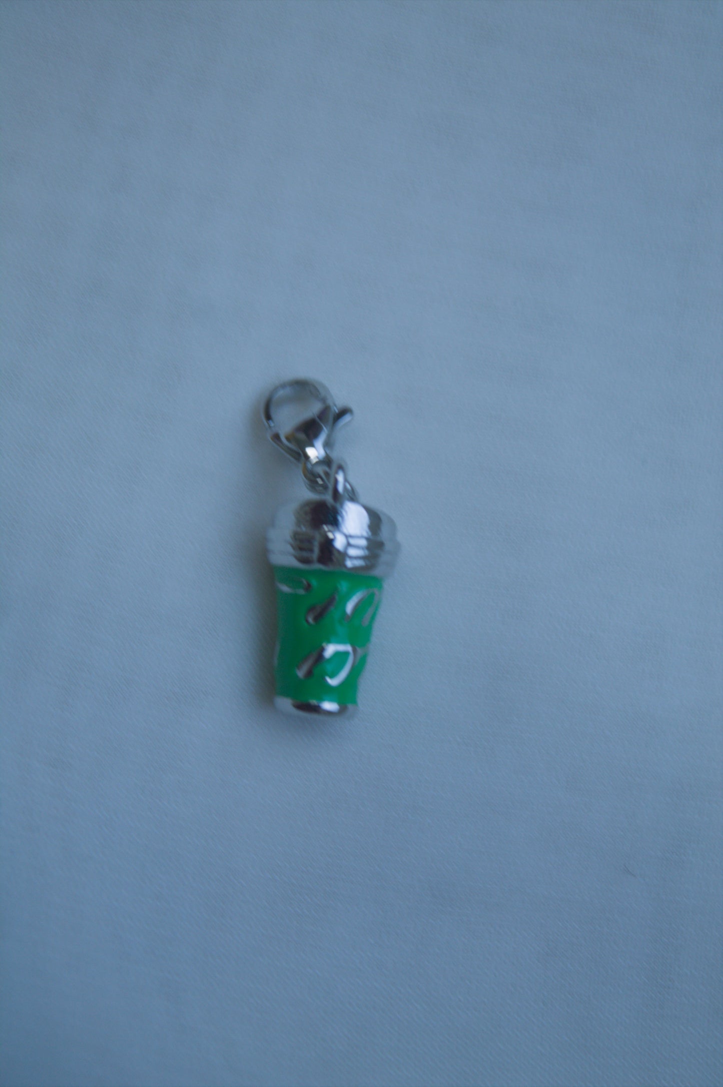 Green Enamel Iced Coffee Charm