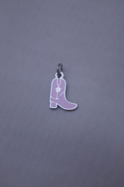 Enamel Pink Cowboy Boot Charm