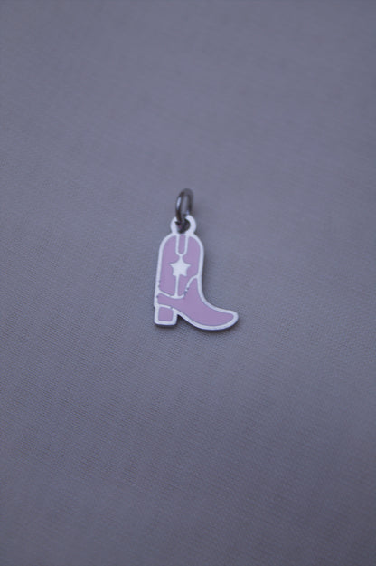 Enamel Pink Cowboy Boot Charm
