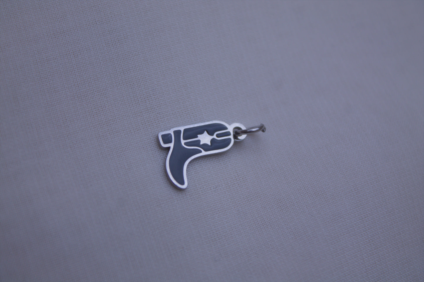 Enamel Black Ray Gun Charm