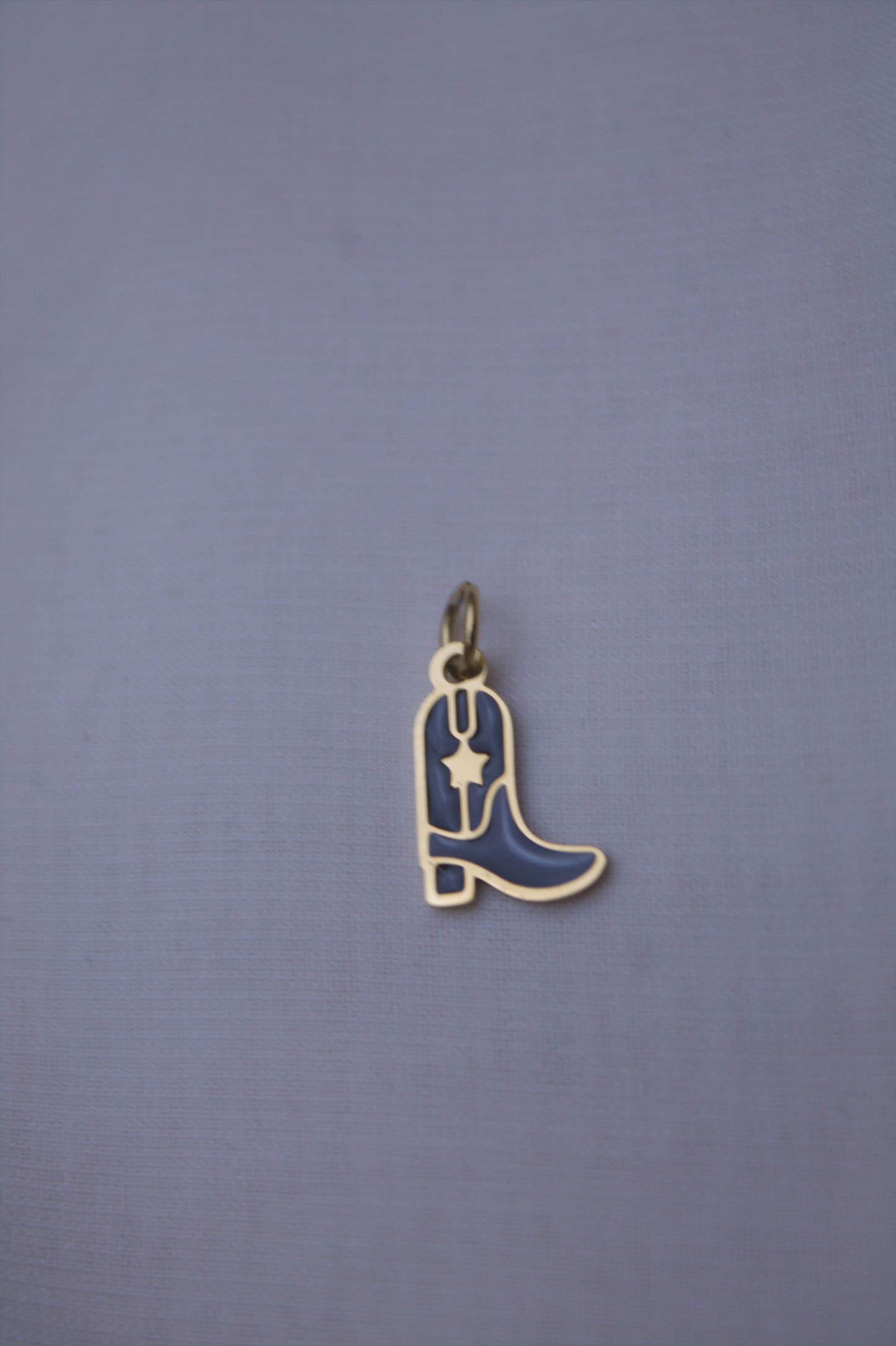 Enamel Blue Cowboy Boot Charm