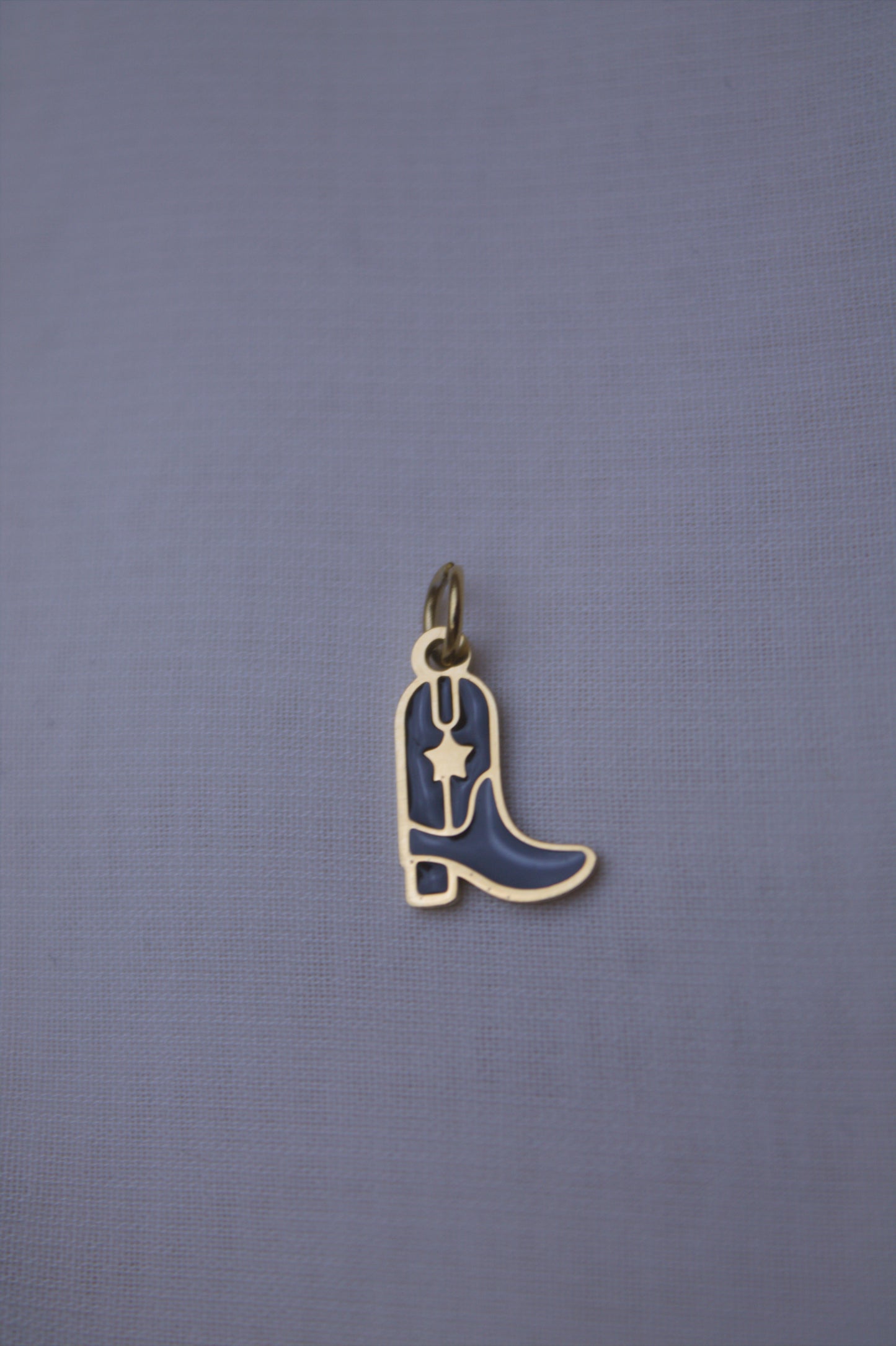 Enamel Blue Cowboy Boot Charm
