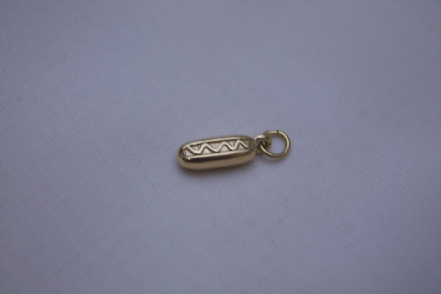 Classic Gold Hot Dog Charm