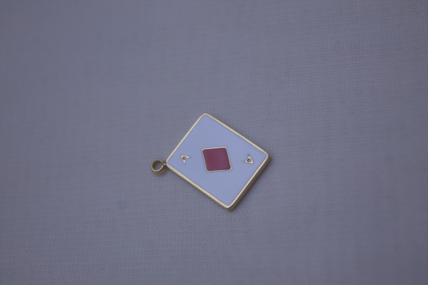 Enamel Ace Of Diamonds Card Charm
