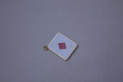Enamel Ace Of Diamonds Card Charm