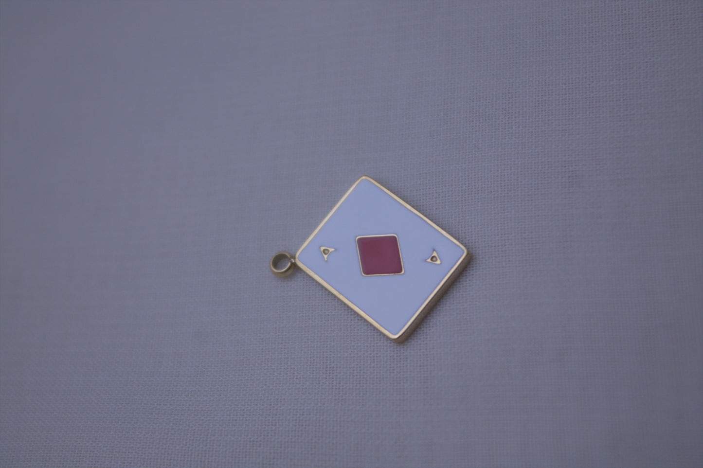 Enamel Ace Of Diamonds Card Charm