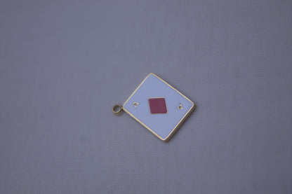 Enamel Ace Of Diamonds Card Charm