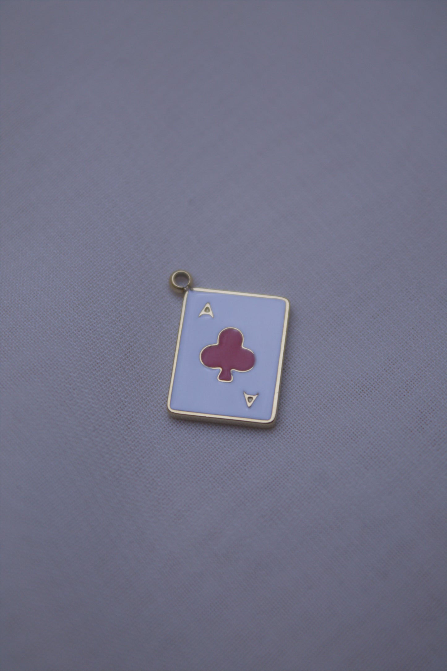 Enamel Ace Of Clubs Card Charm