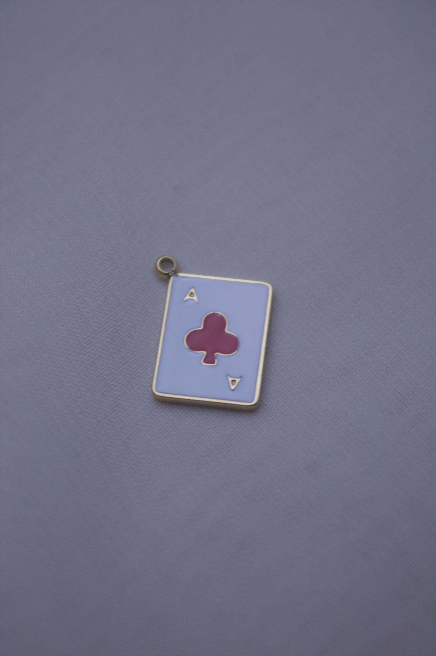 Enamel Ace Of Clubs Card Charm