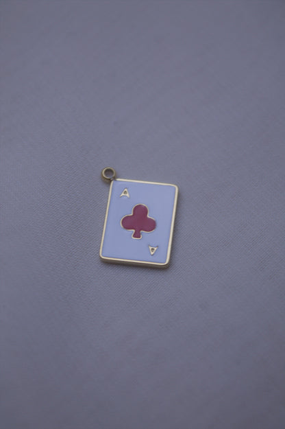 Enamel Ace Of Clubs Card Charm