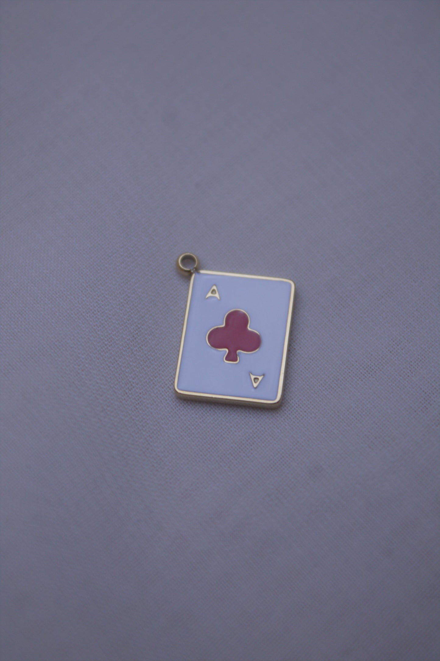 Enamel Ace Of Clubs Card Charm