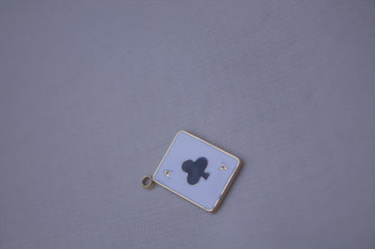 Enamel Ace Of Spades Card Charm