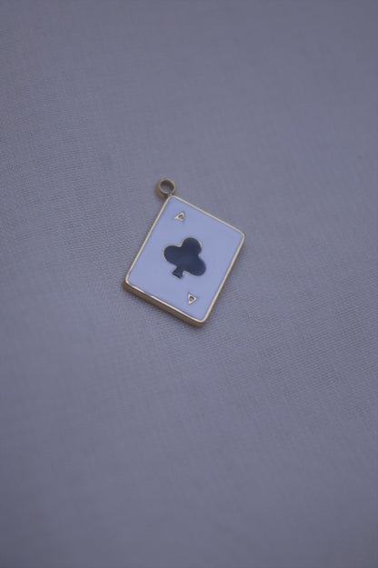 Enamel Ace Of Spades Card Charm