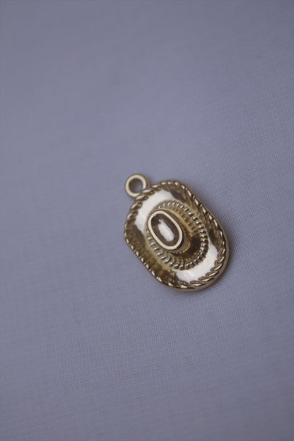 Classic Gold Cowboy Hat Charm