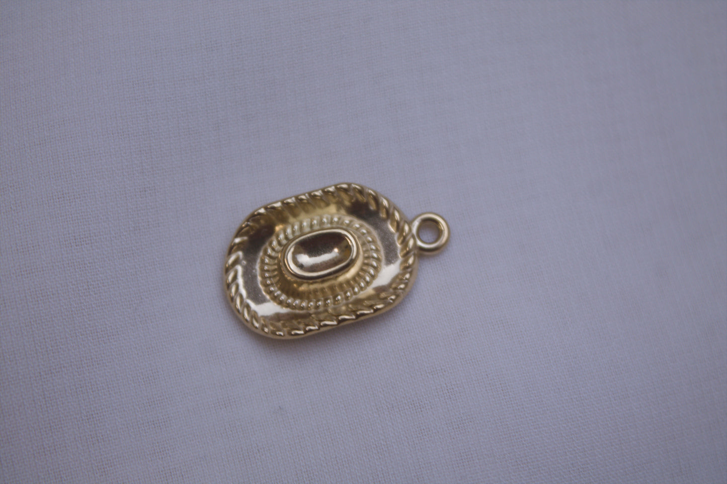Classic Gold Cowboy Hat Charm