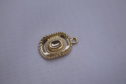 Classic Gold Cowboy Hat Charm