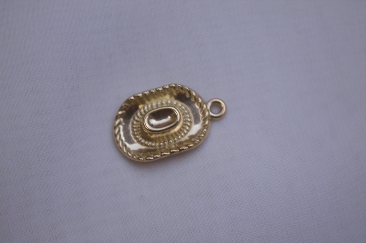 Classic Gold Cowboy Hat Charm