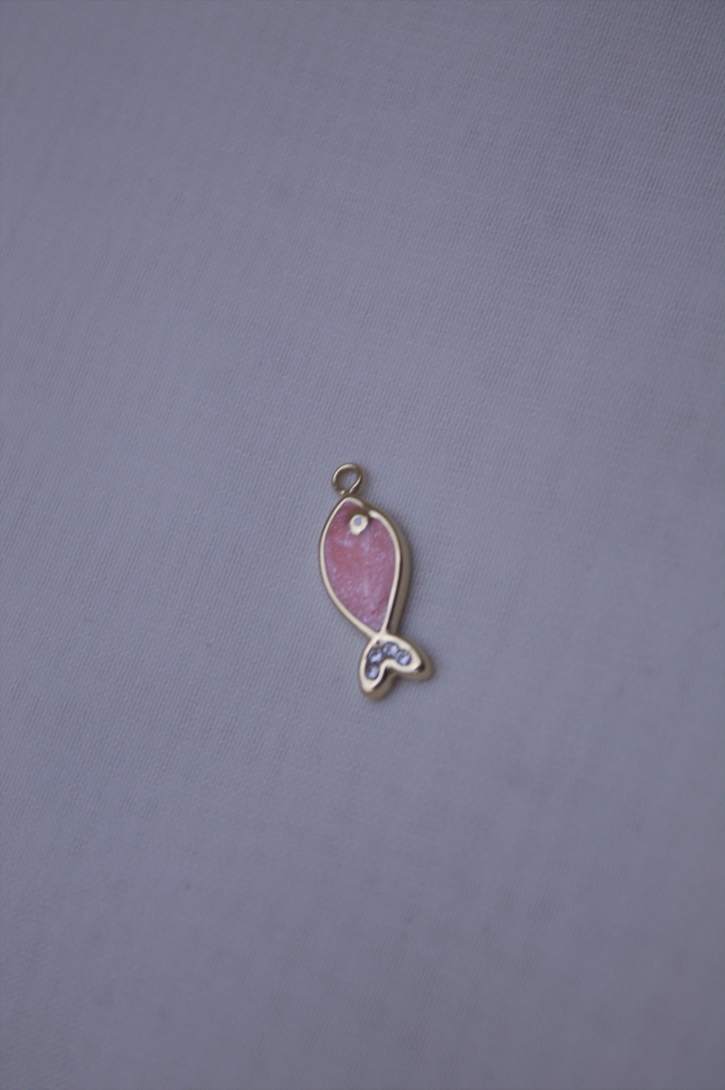 Enamel Pink Fish Charm