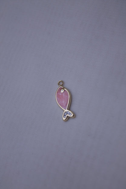 Enamel Pink Fish Charm