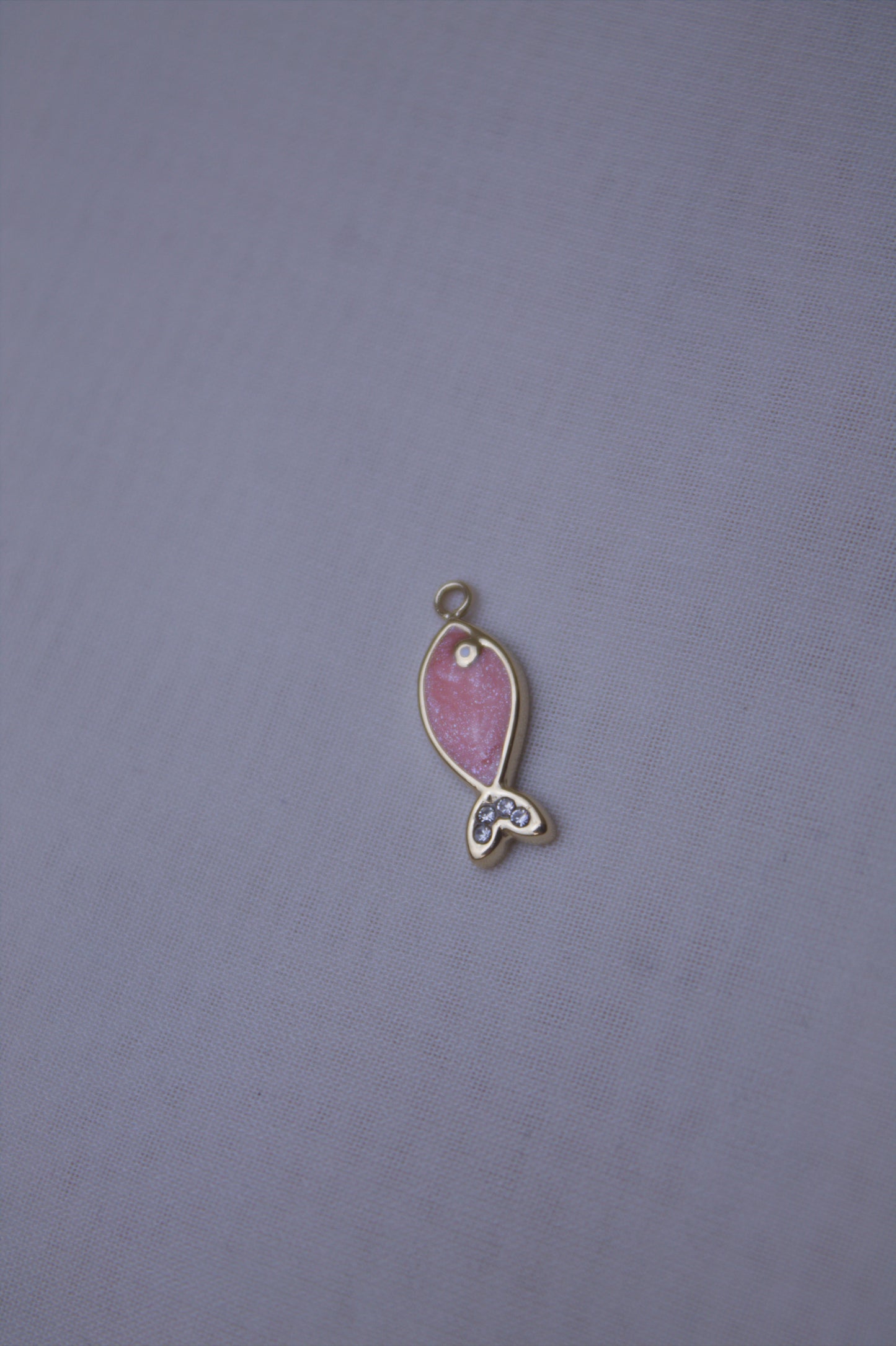 Enamel Pink Fish Charm