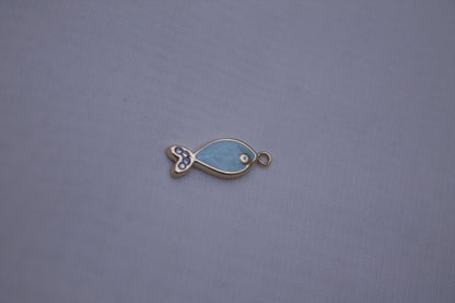 Enamel Blue Fish Charm
