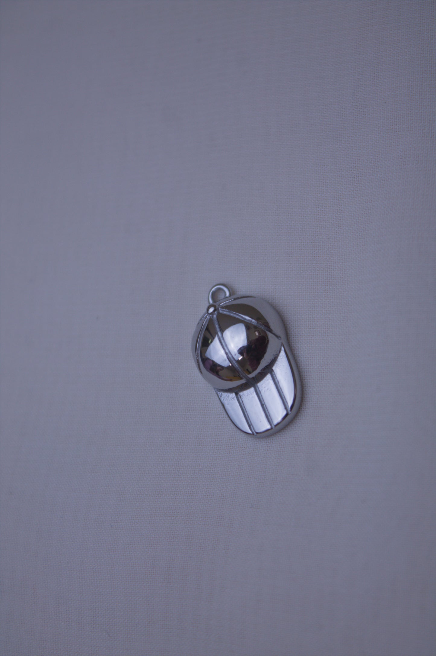 Classic Silver Baseball Cap Charm
