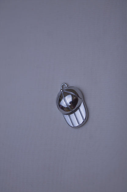 Classic Silver Baseball Cap Charm