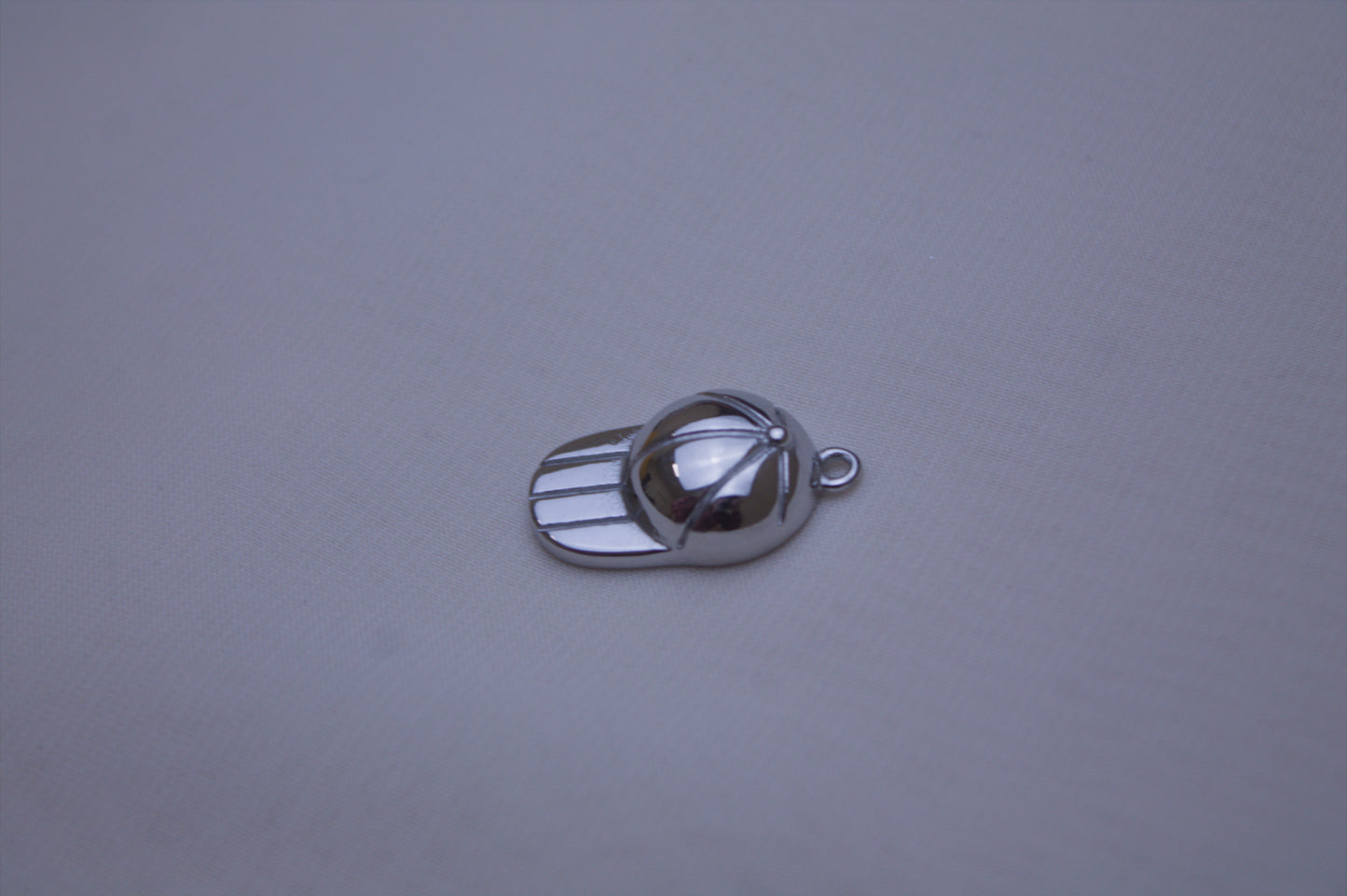 Classic Silver Baseball Cap Charm