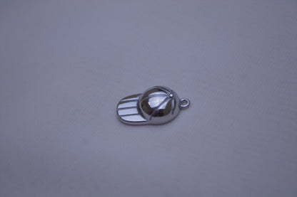 Classic Silver Baseball Cap Charm