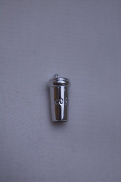 Classic Silver Coffee Cup Charm