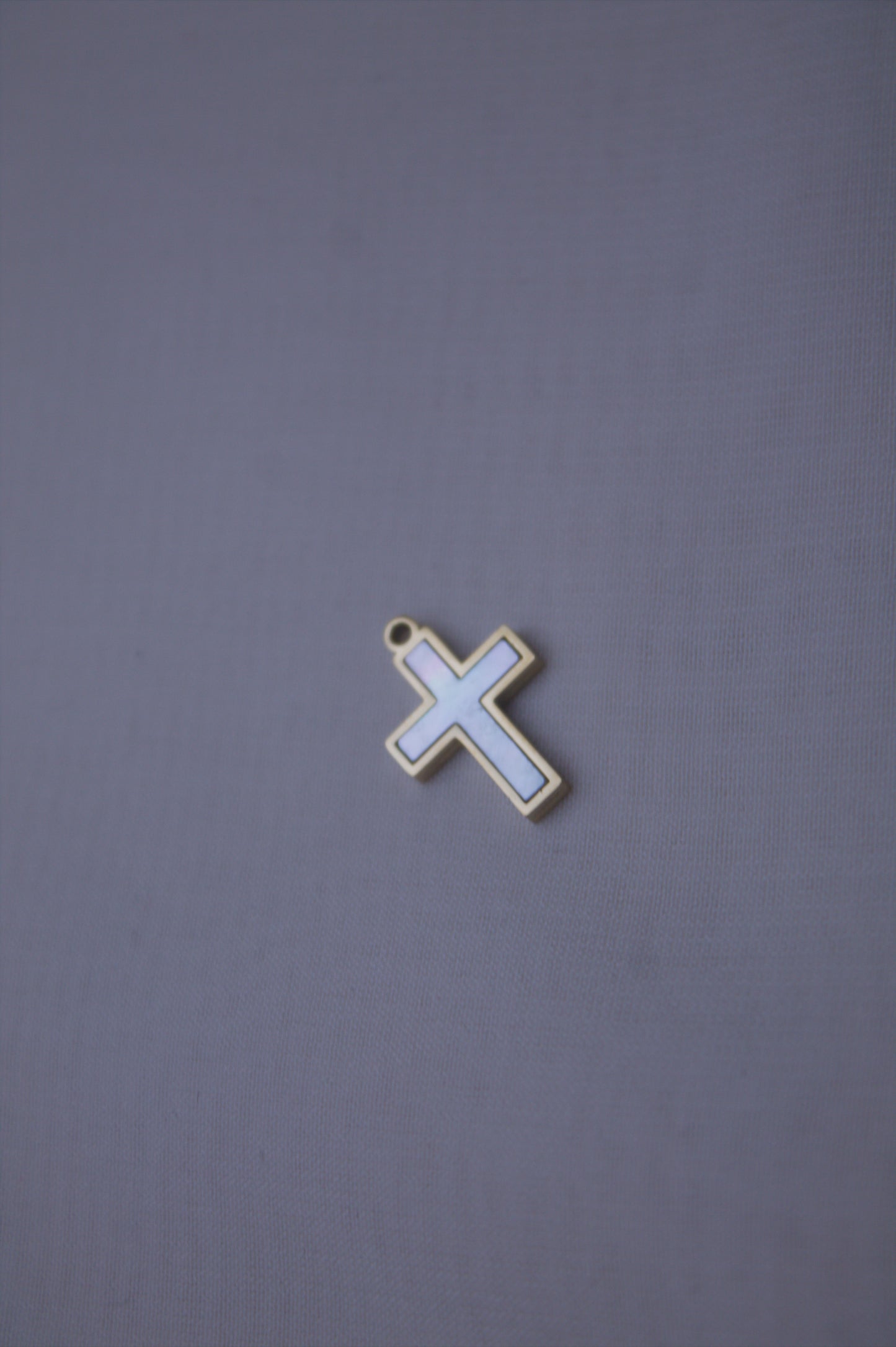 Pearl Gold Cross Charm